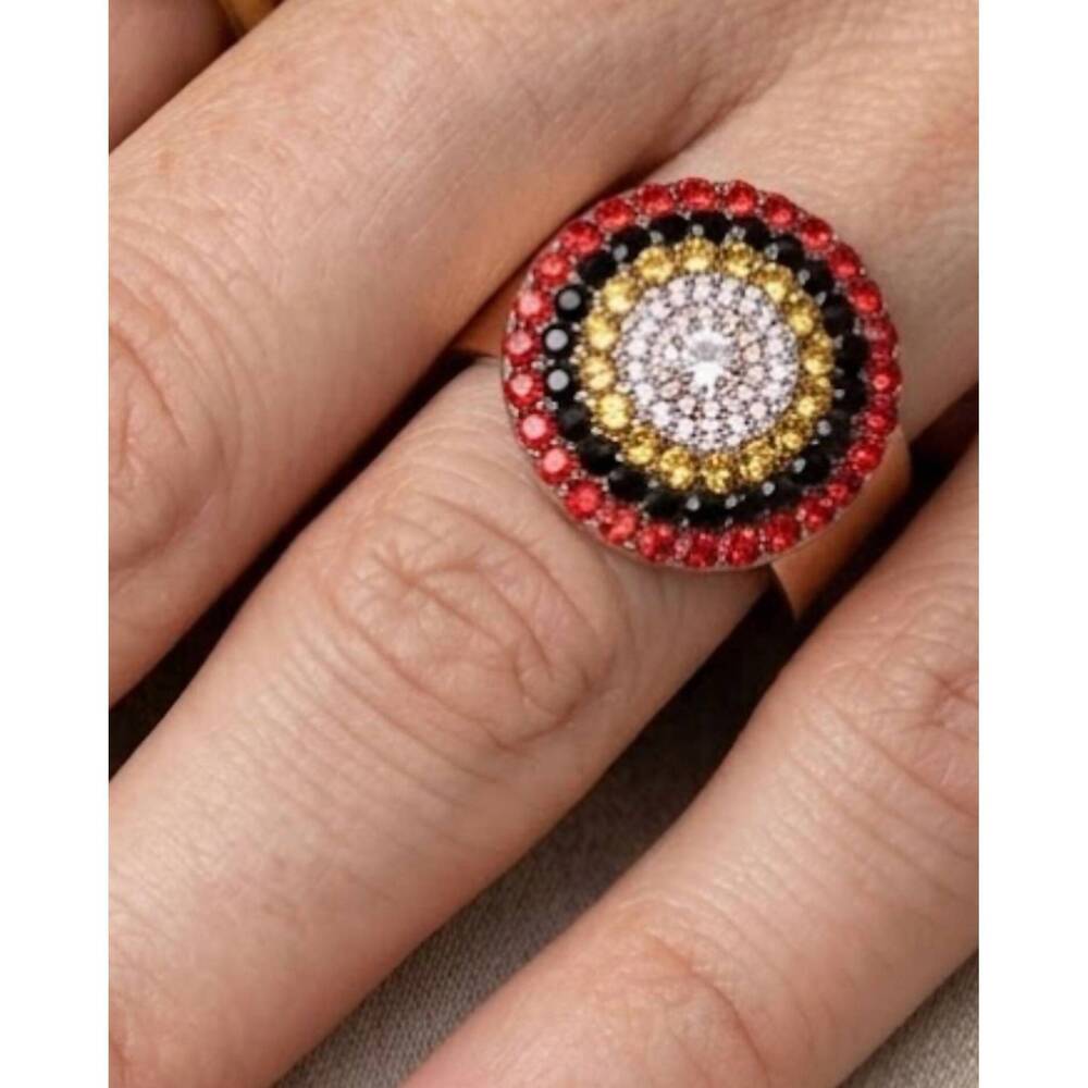 NEW MARIANA women's magic ring in orange, black, amber, rose gold